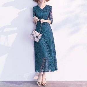 Stunning Royal Blue Lace Dress